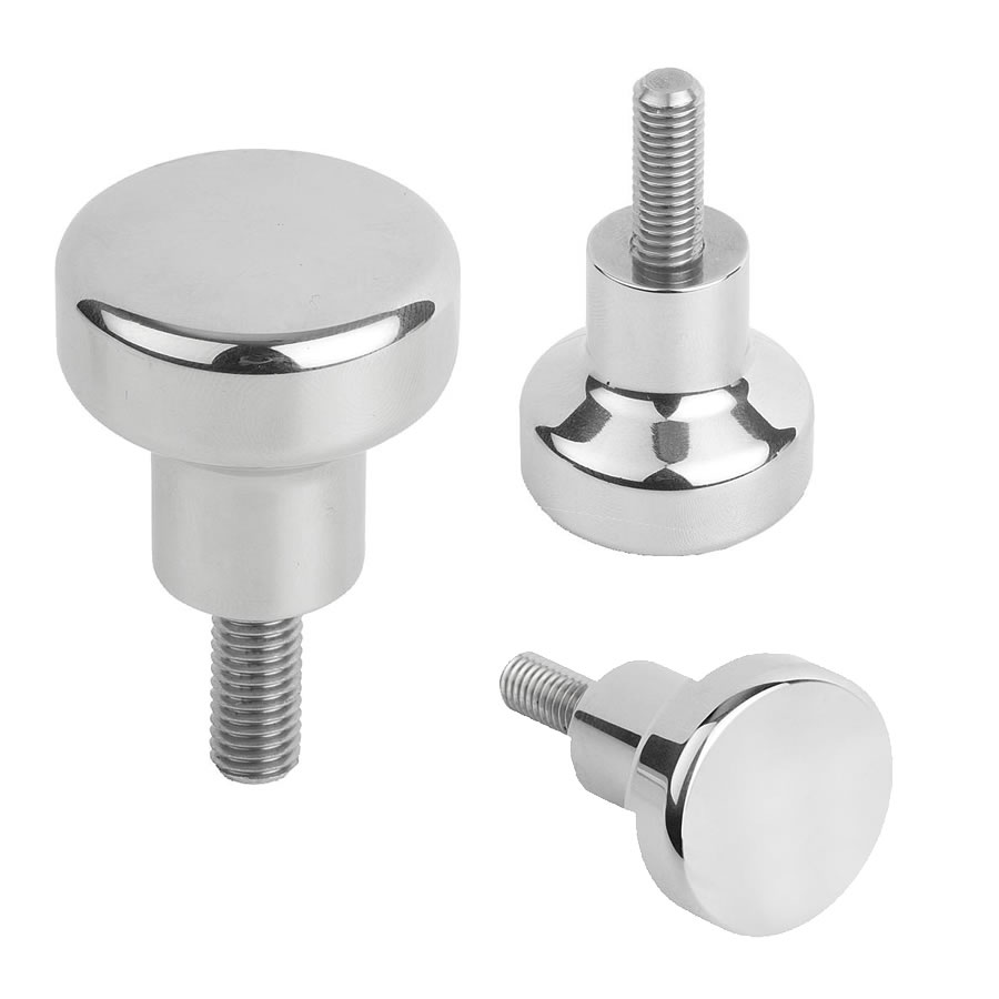 K1309 Kipp Mushroom knobs external thread with high head for Hygienic USIT® sealing and shim washer Freudenberg Process Seals